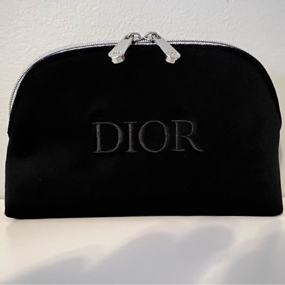 Dior Black Velvet Cosmetic Pouch